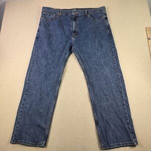 Levi Strauss Signature Jeans 42x30 Straight Fit Blue Denim Mens Classic